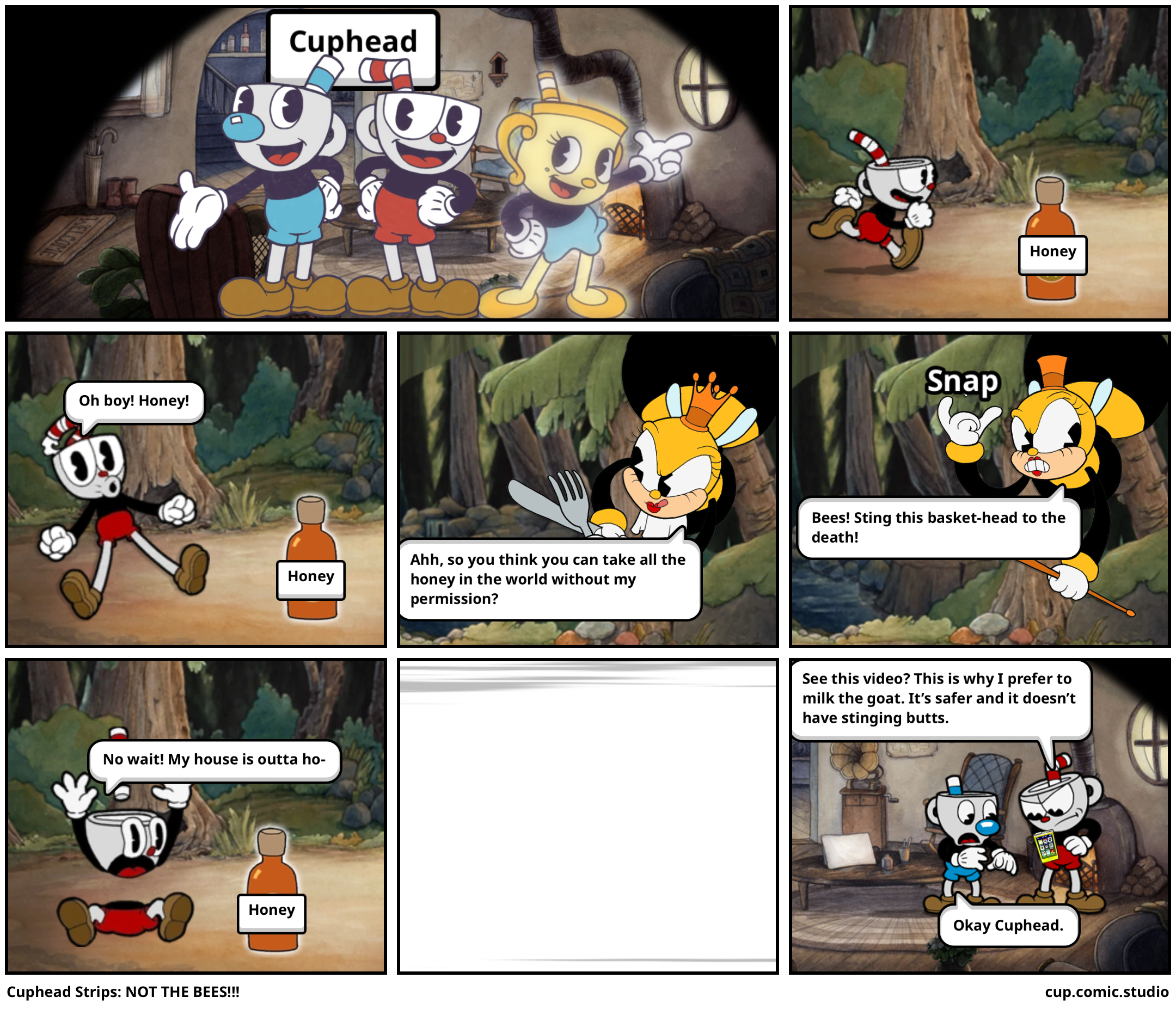 Cuphead Strips: NOT THE BEES!!!
