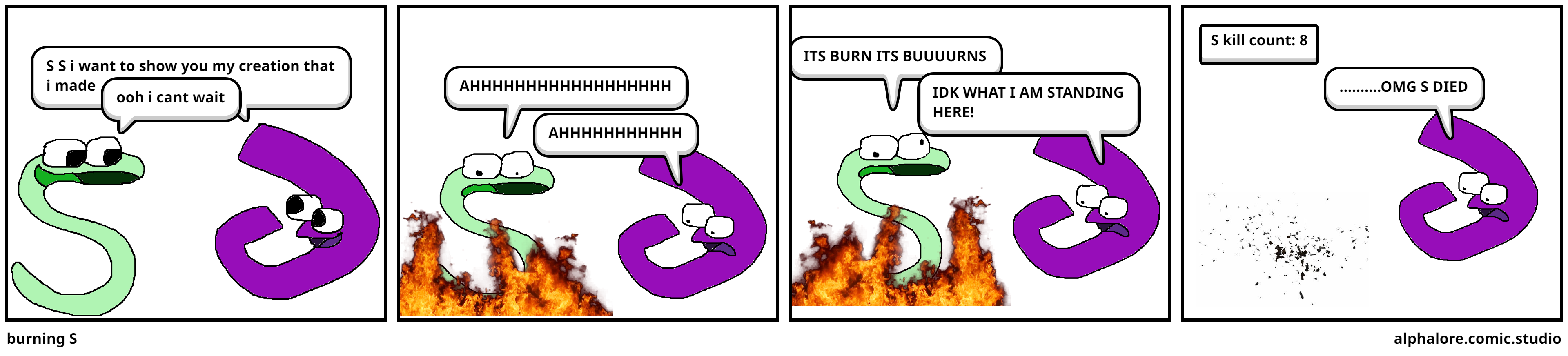 burning S