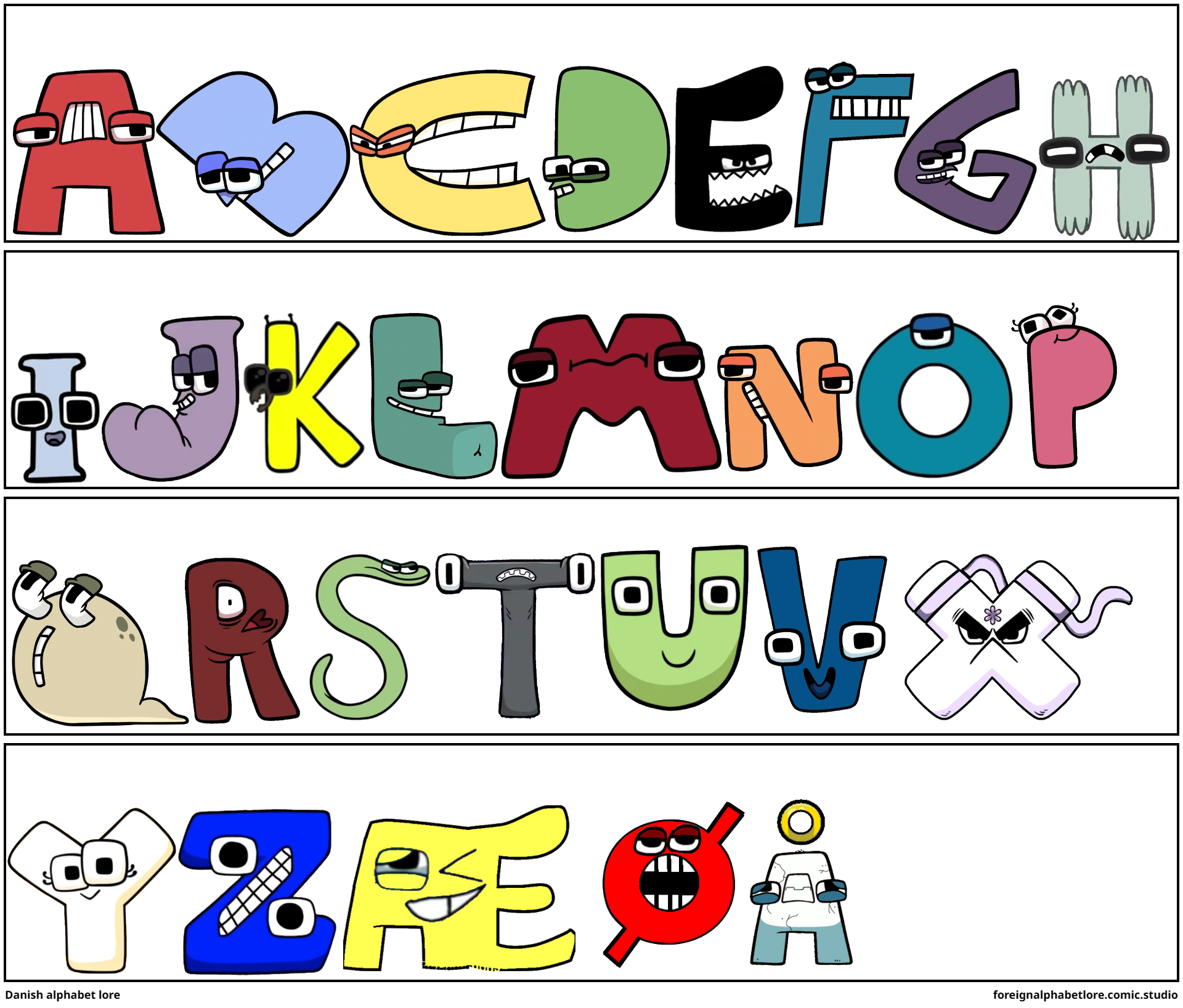 Danish alphabet lore - Comic Studio