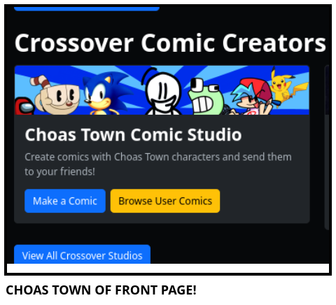 CHOAS TOWN OF FRONT PAGE!