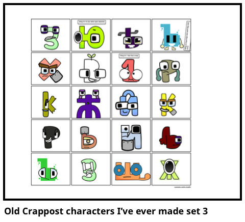 Old Crappost characters I’ve ever made set 3