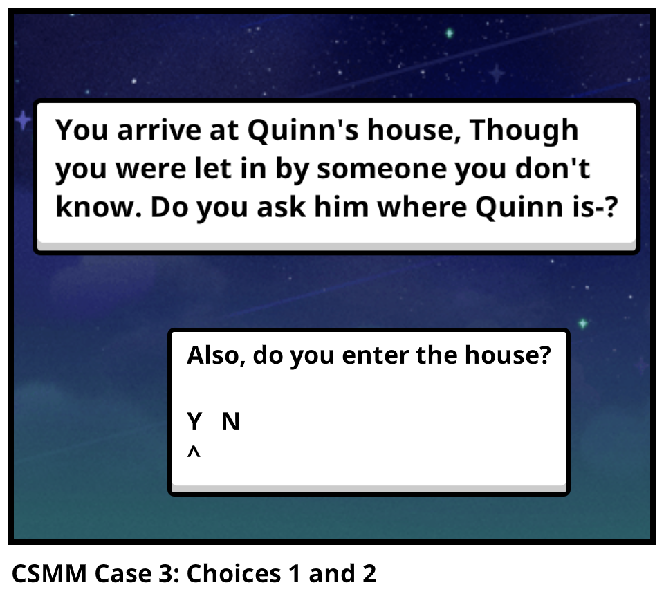 CSMM Case 3: Choices 1 and 2