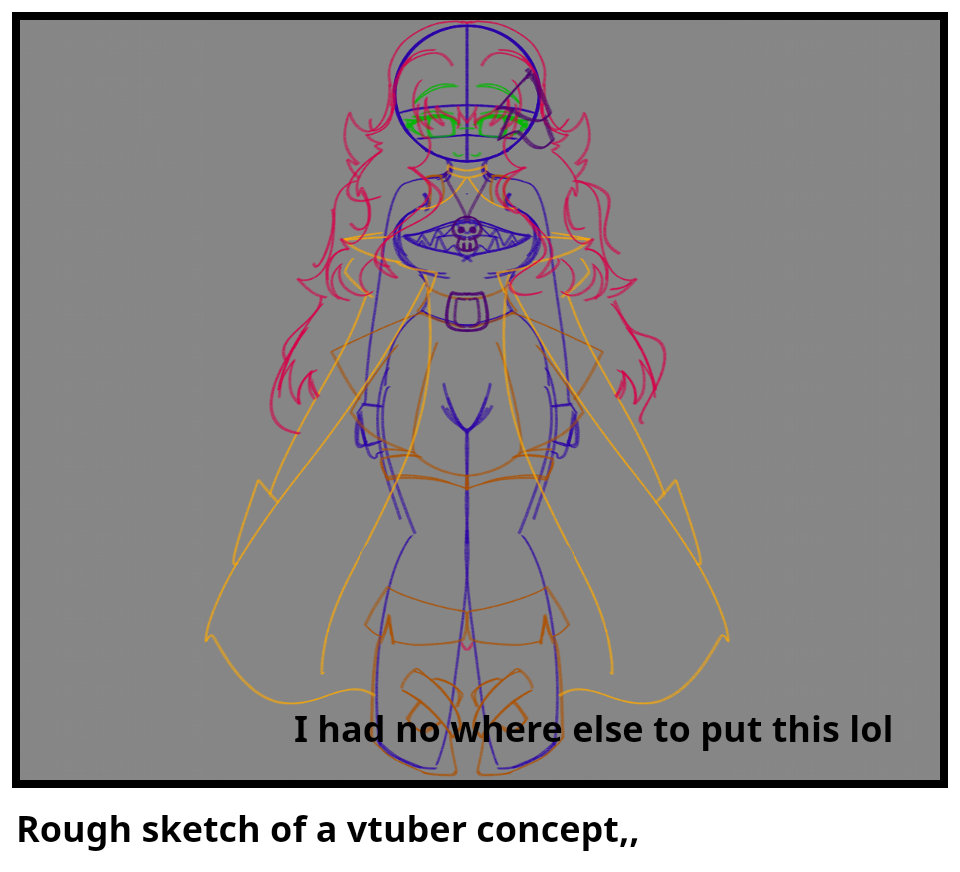 Rough sketch of a vtuber concept,,
