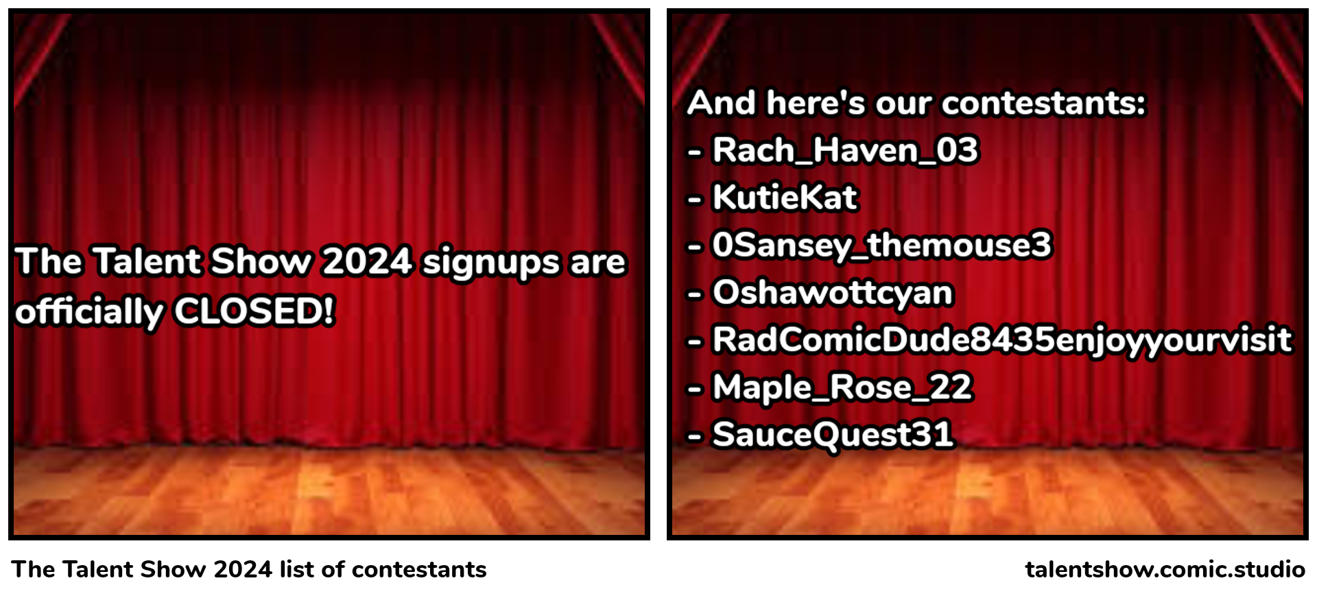 The Talent Show 2024 list of contestants