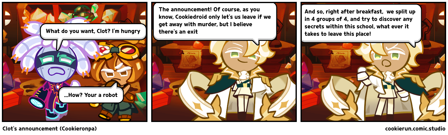 Clot's announcement (Cookieronpa)