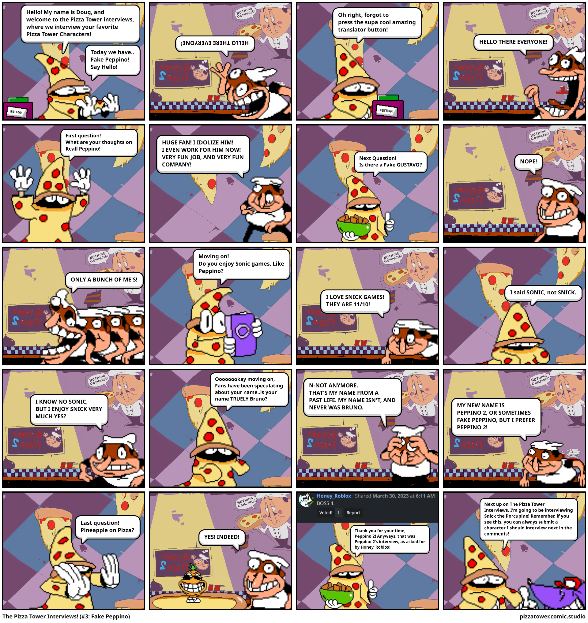 The Pizza Tower Interviews! (#3: Fake Peppino)