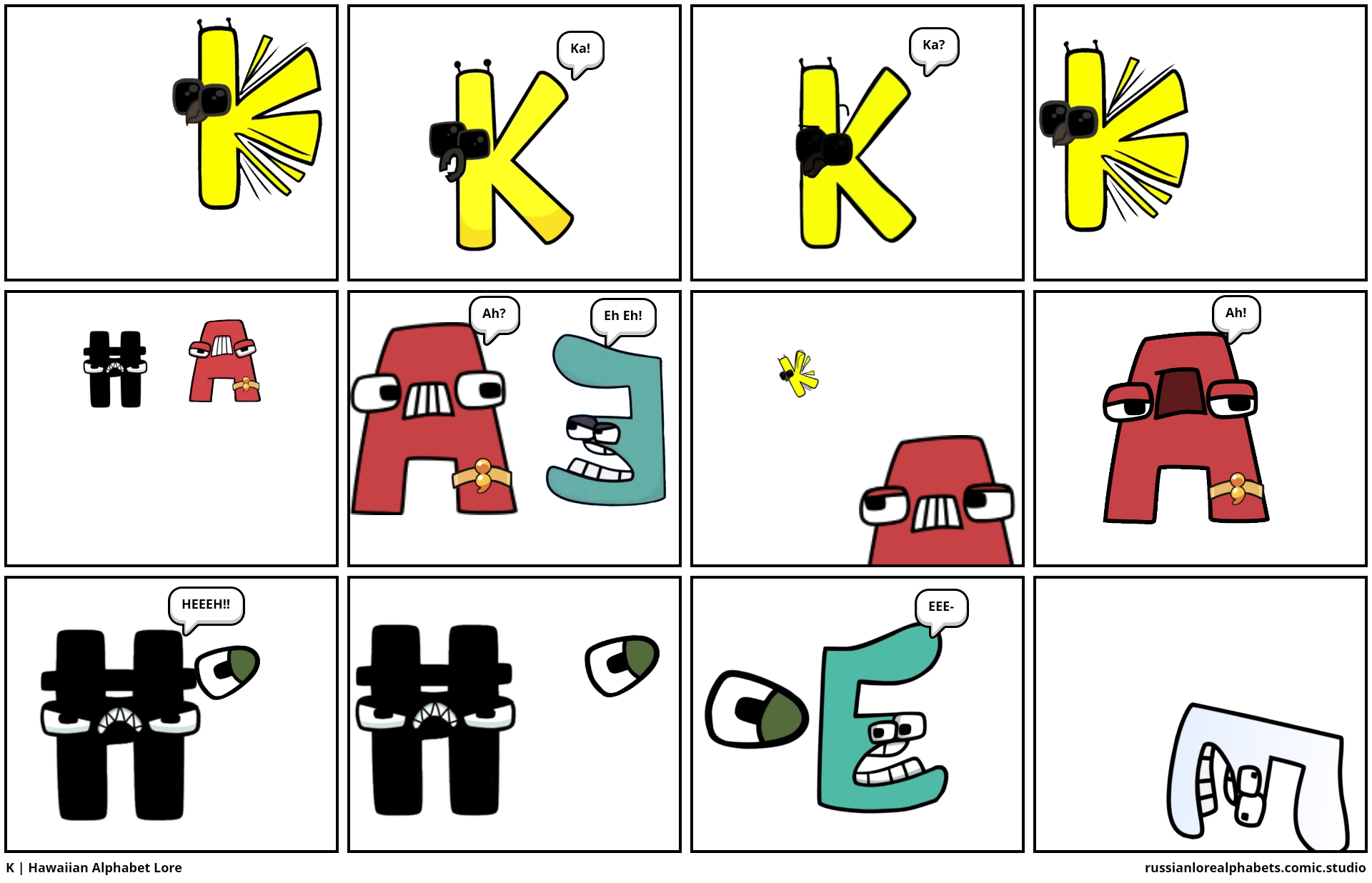 I drew Hawaiian alphabet lore my version