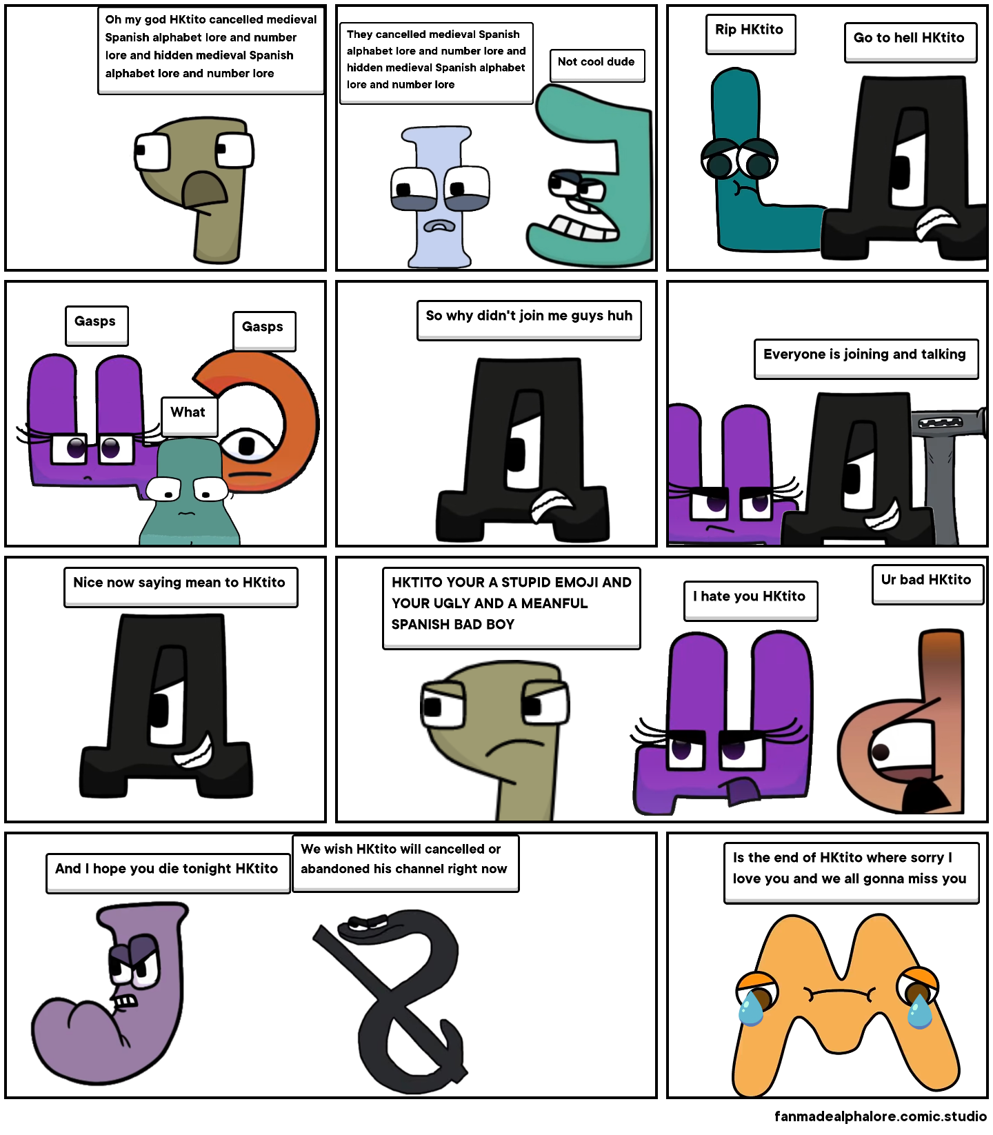 Cursed Spanish Alphabet Lore (HKtito) - Comic Studio