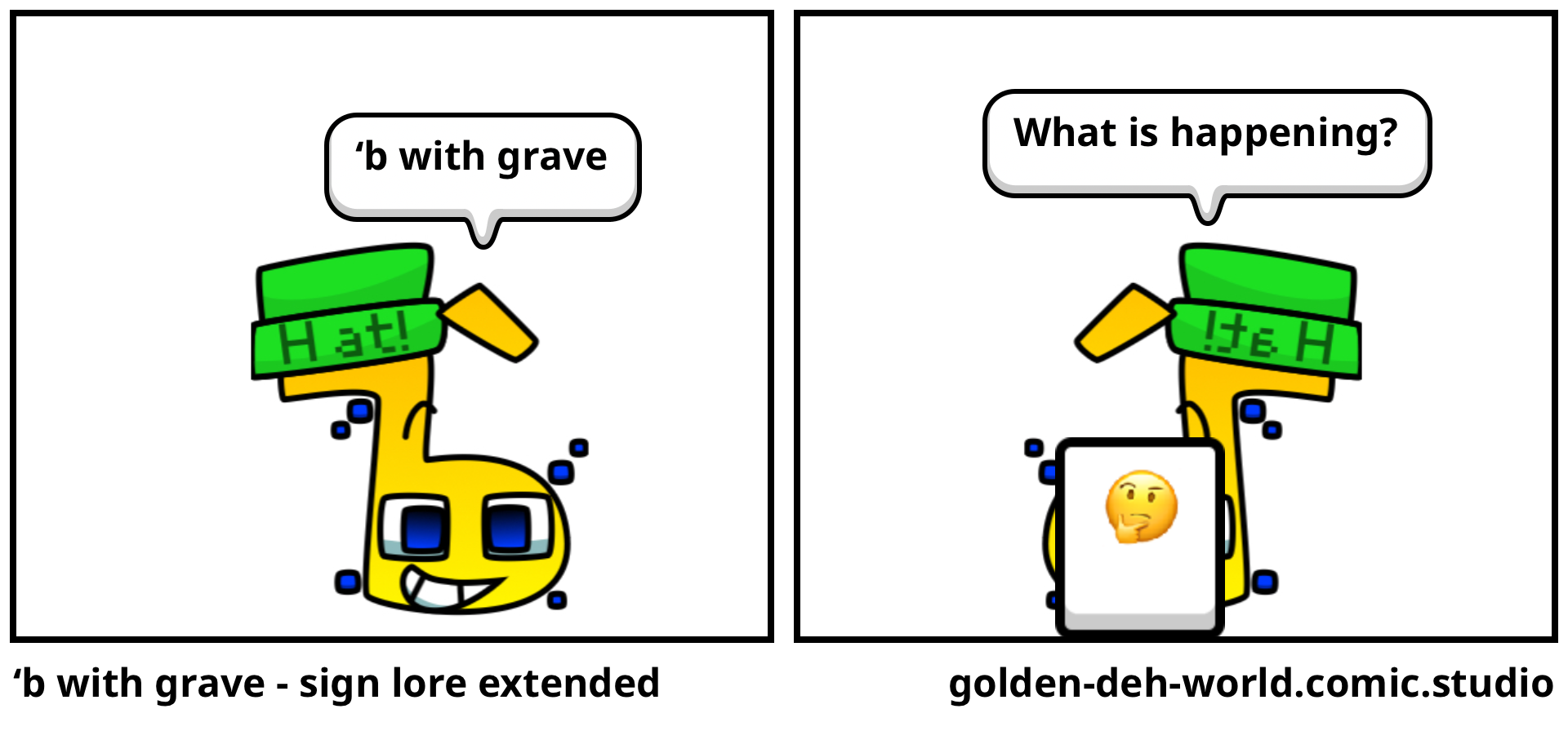 ‘b with grave - sign lore extended
