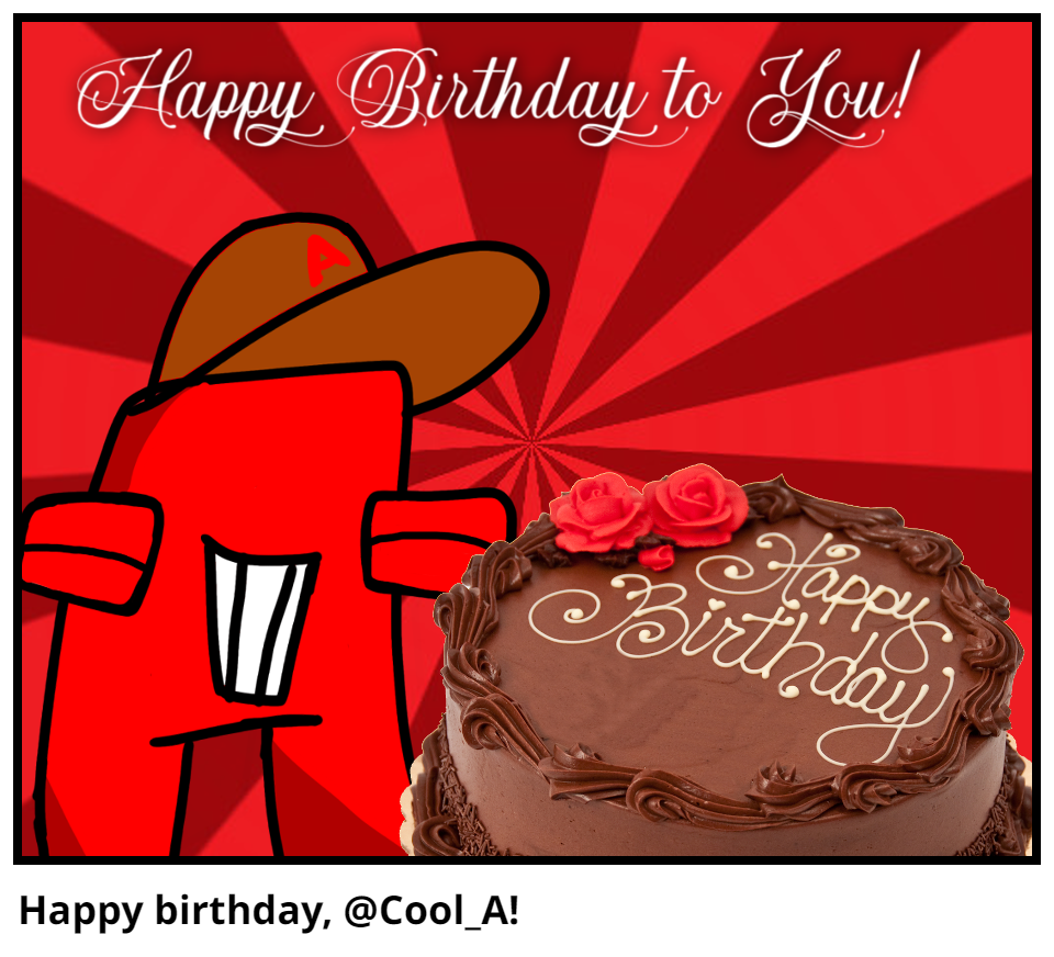 Happy birthday, @Cool_A!