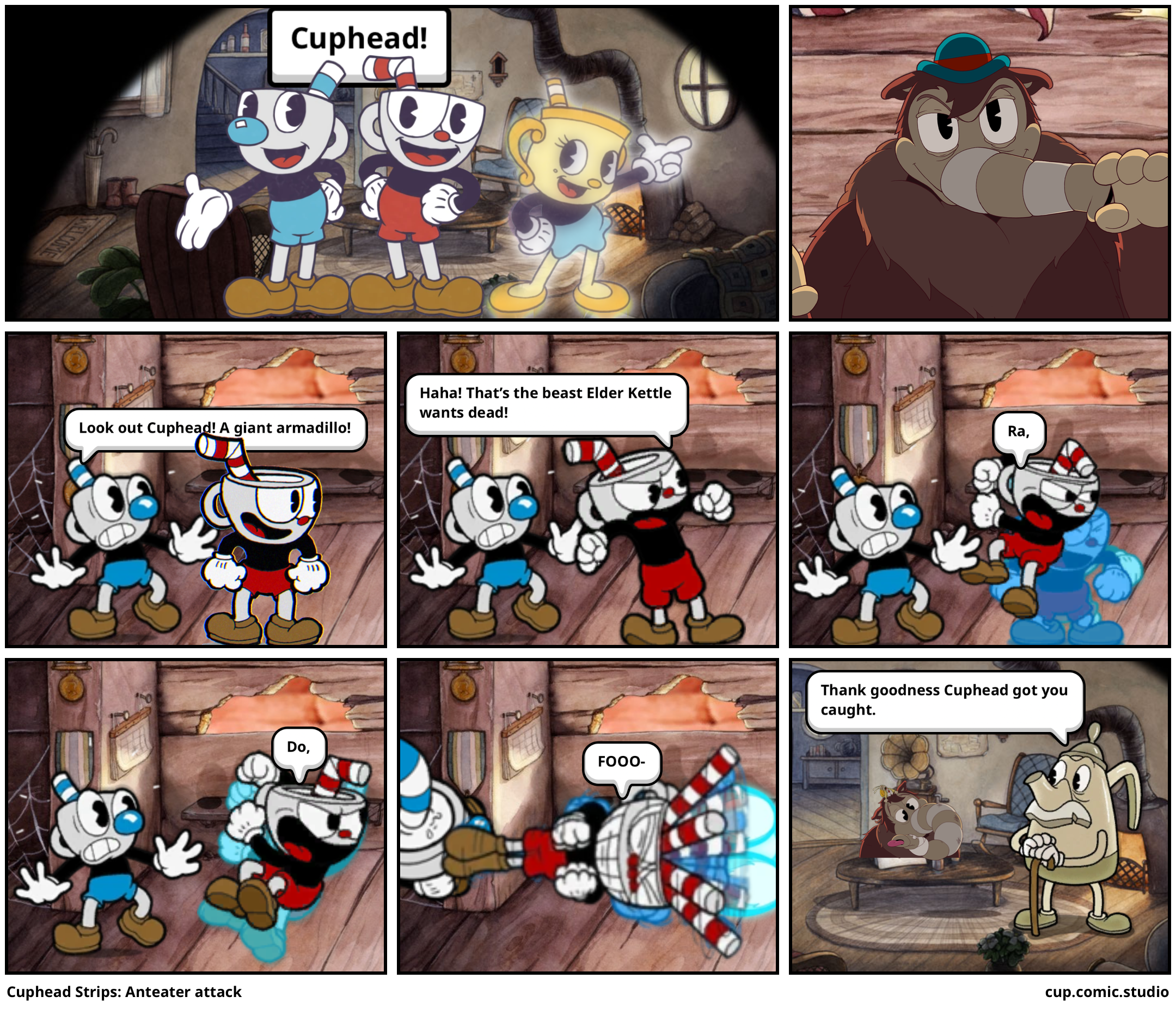 Cuphead Strips: Anteater attack