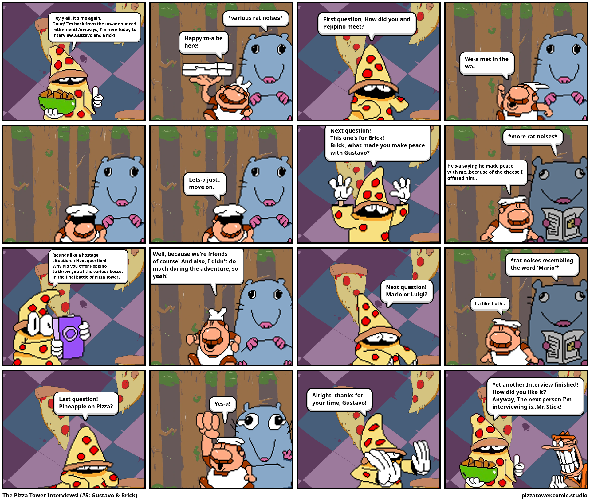 The Pizza Tower Interviews! (#5: Gustavo & Brick)