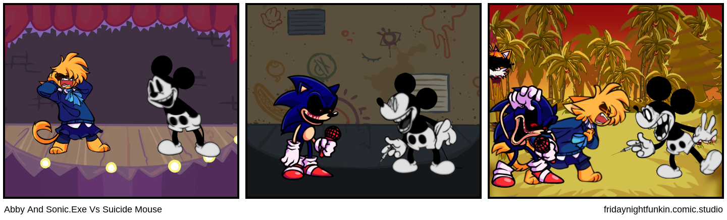 Abby And Sonic.Exe Vs Suicide Mouse