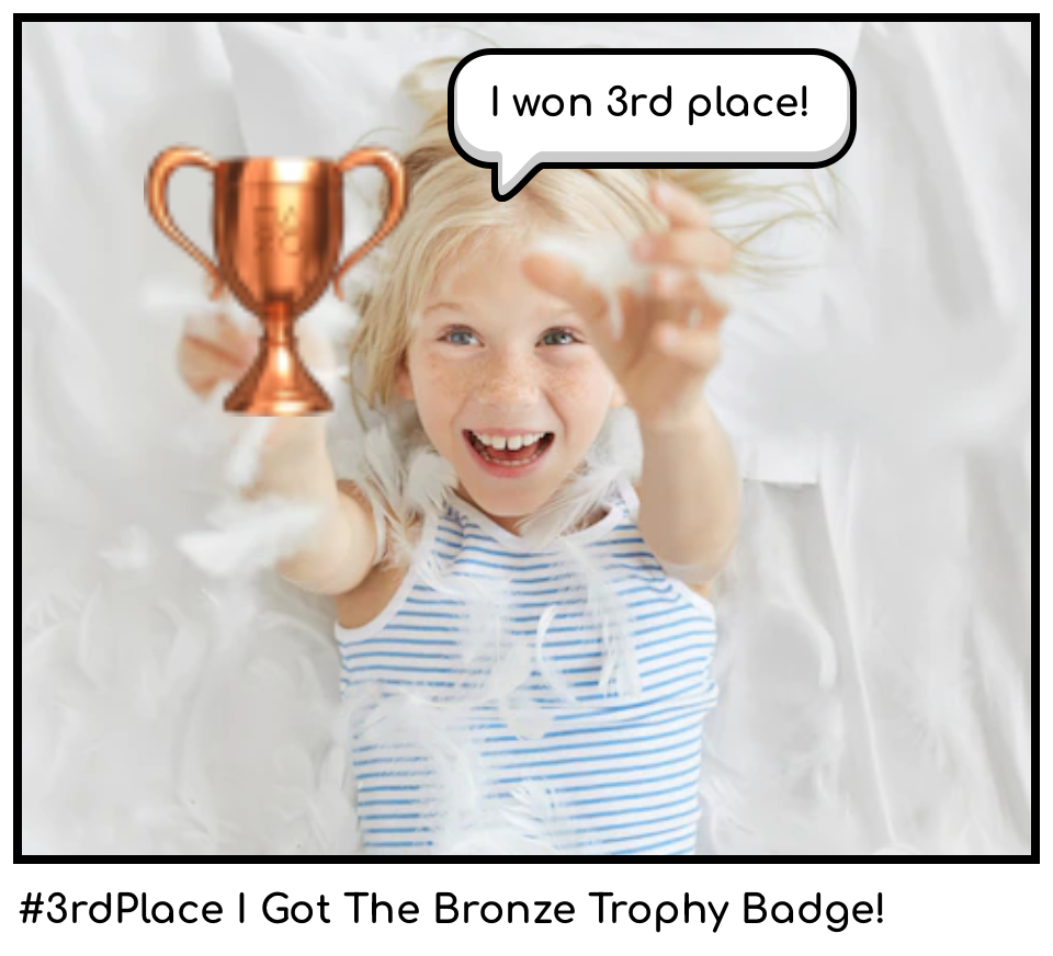 #3rdPlace I Got The Bronze Trophy Badge!