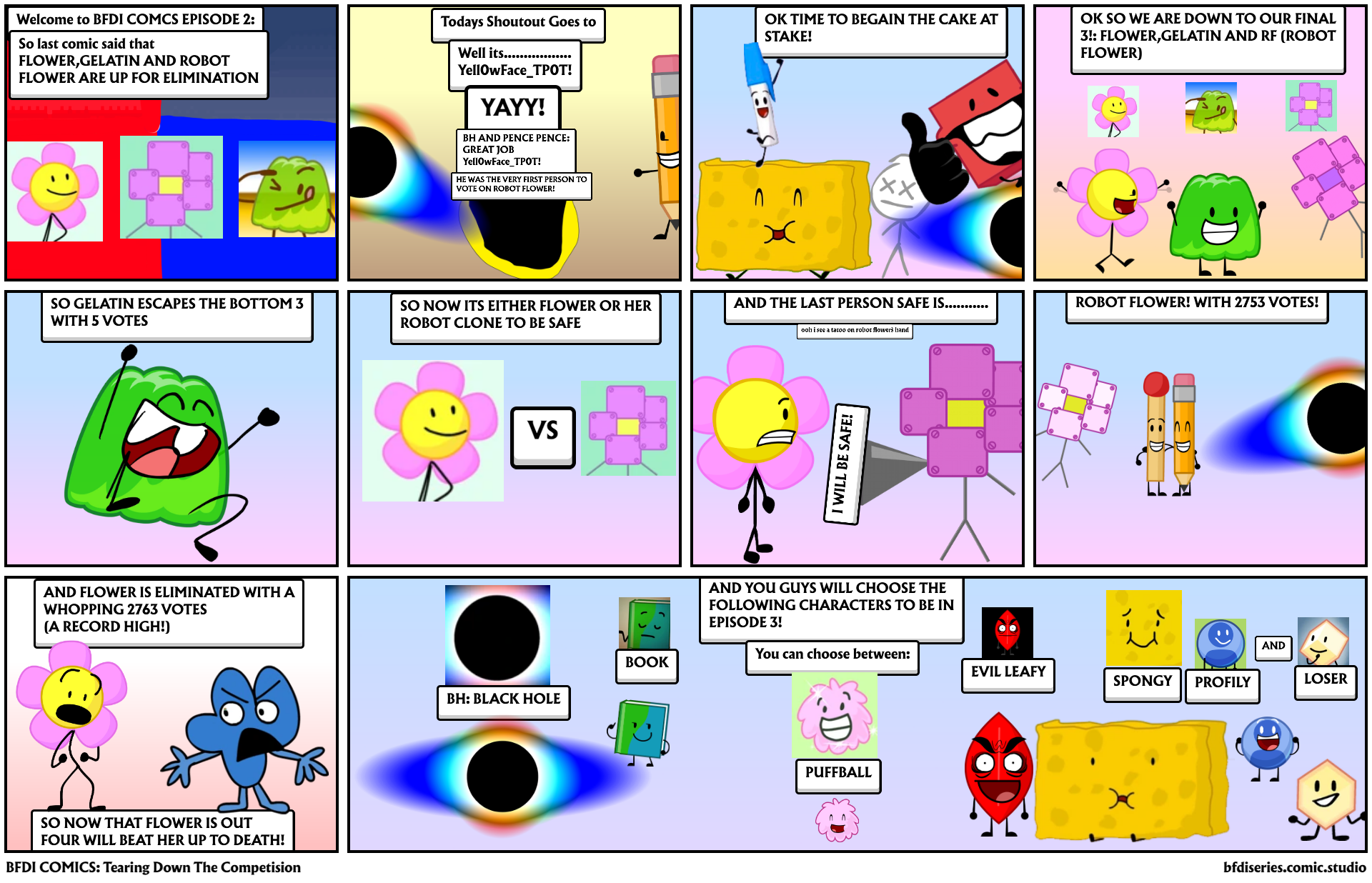 BFDI COMICS: Tearing Down The Competision