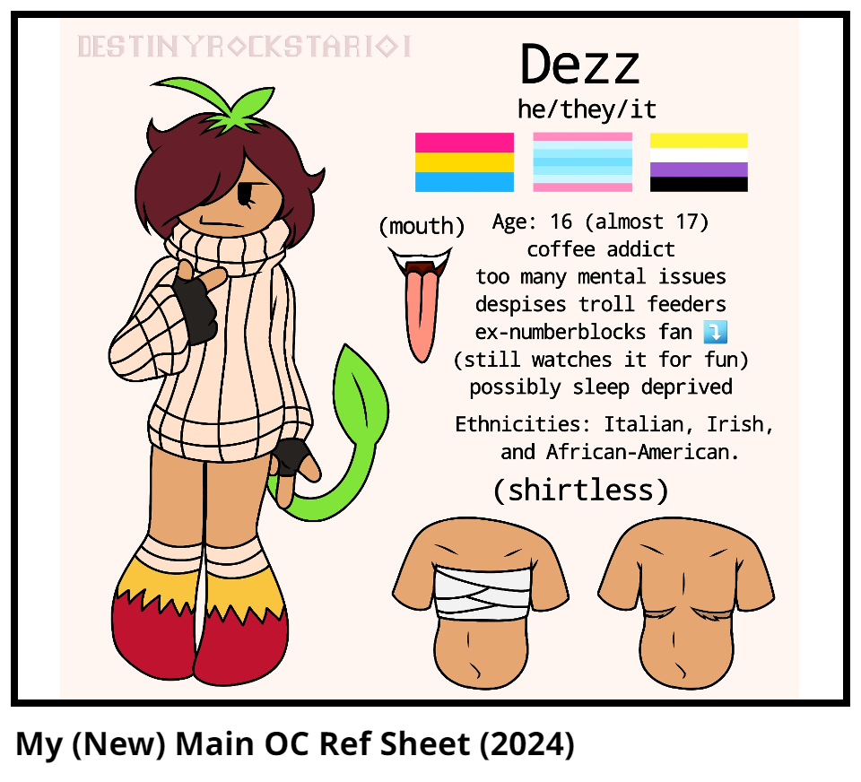 My (New) Main OC Ref Sheet (2024)