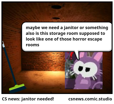 CS news: janitor needed!