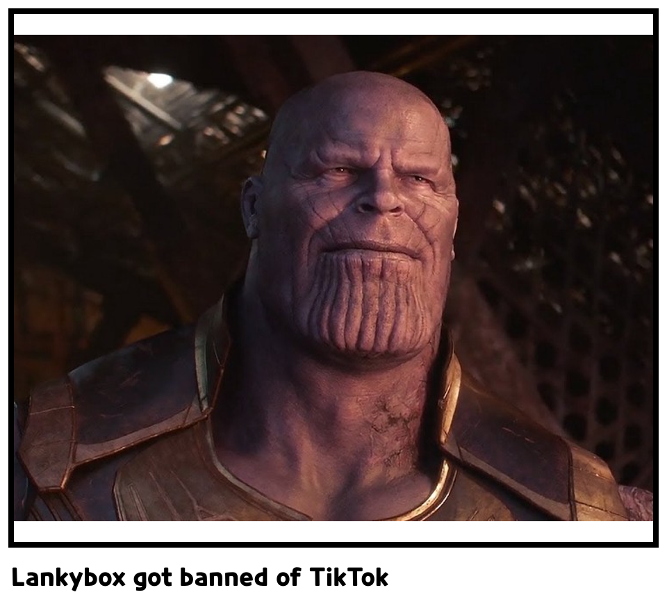 Lankybox got banned of TikTok