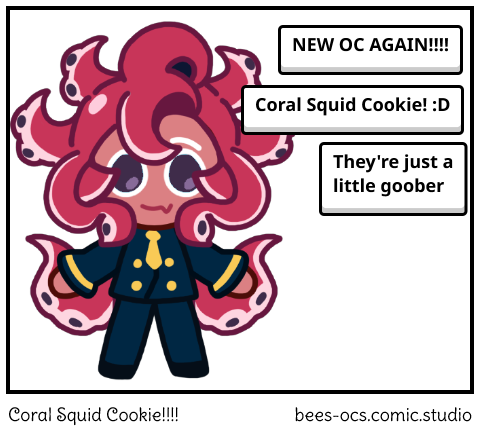 Coral Squid Cookie!!!!