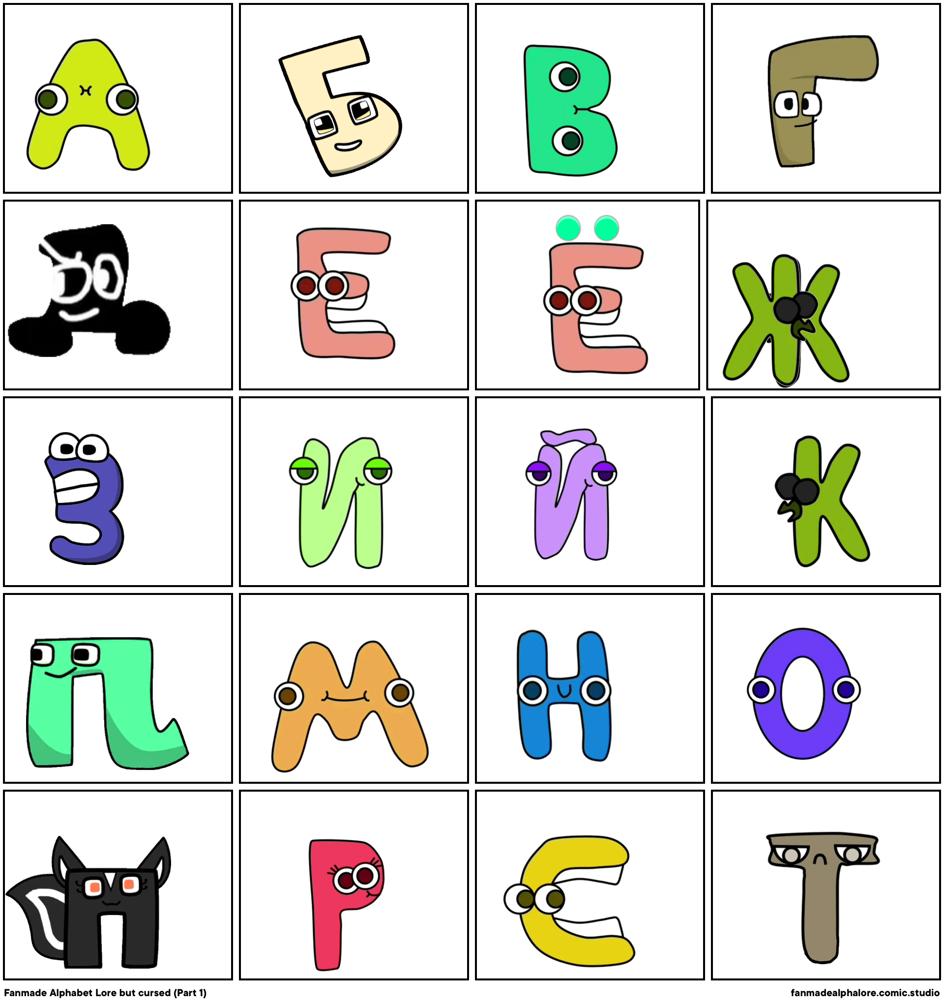 Fanmade Alphabet Lore but cursed (Part 1)