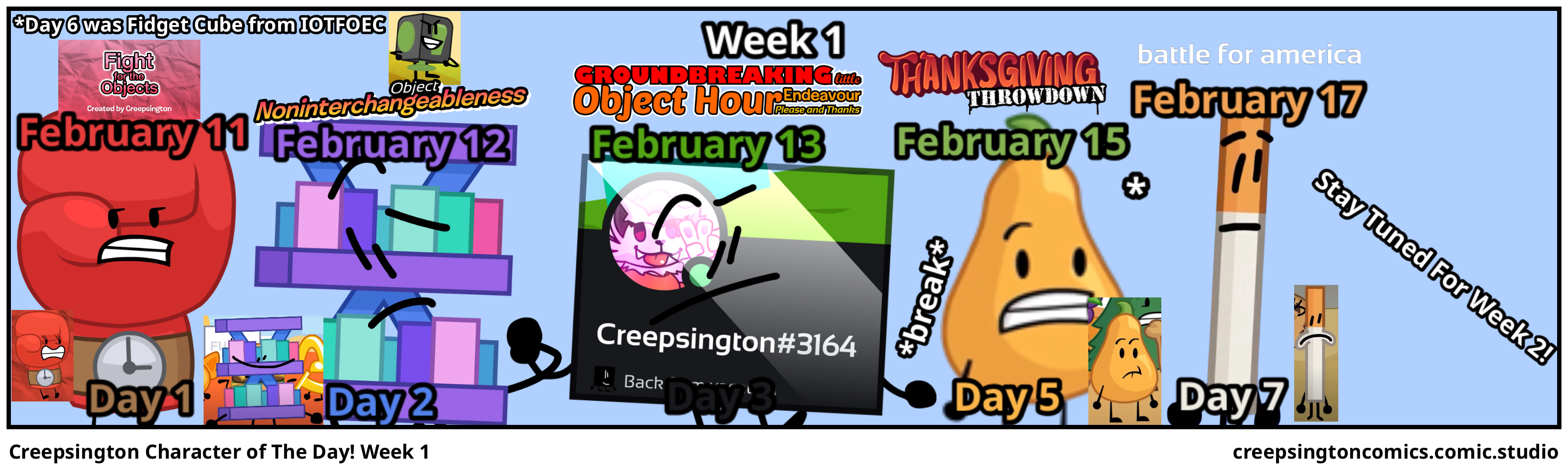 Creepsington Character of The Day! Week 1