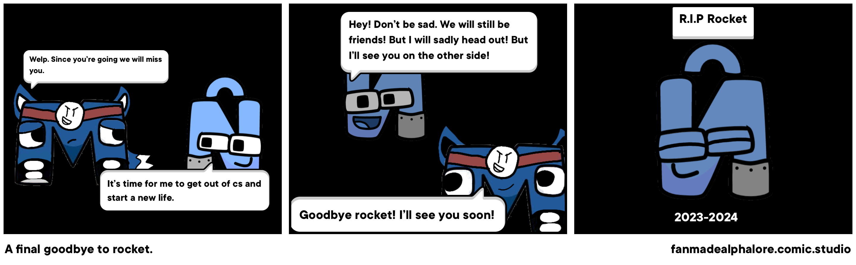 A final goodbye to rocket.