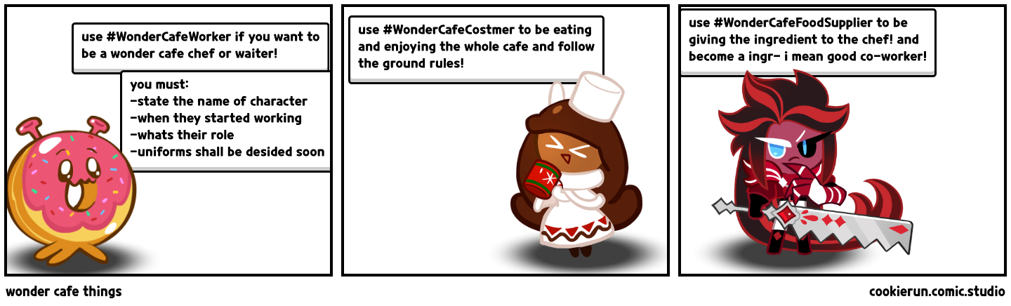 wonder cafe things