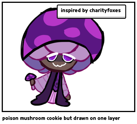 poison mushroom cookie but drawn on one layer