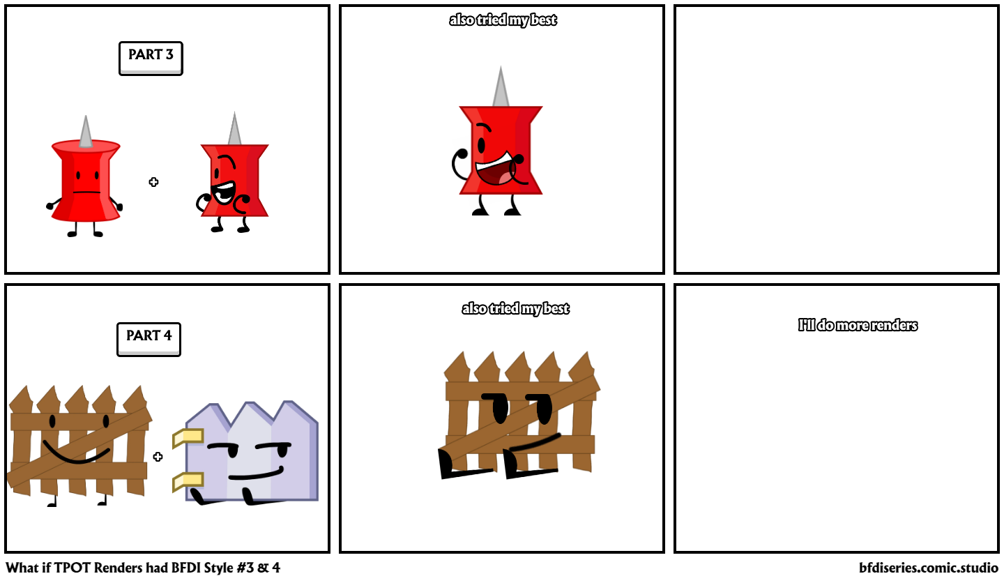 What if TPOT Renders had BFDI Style #3 & 4