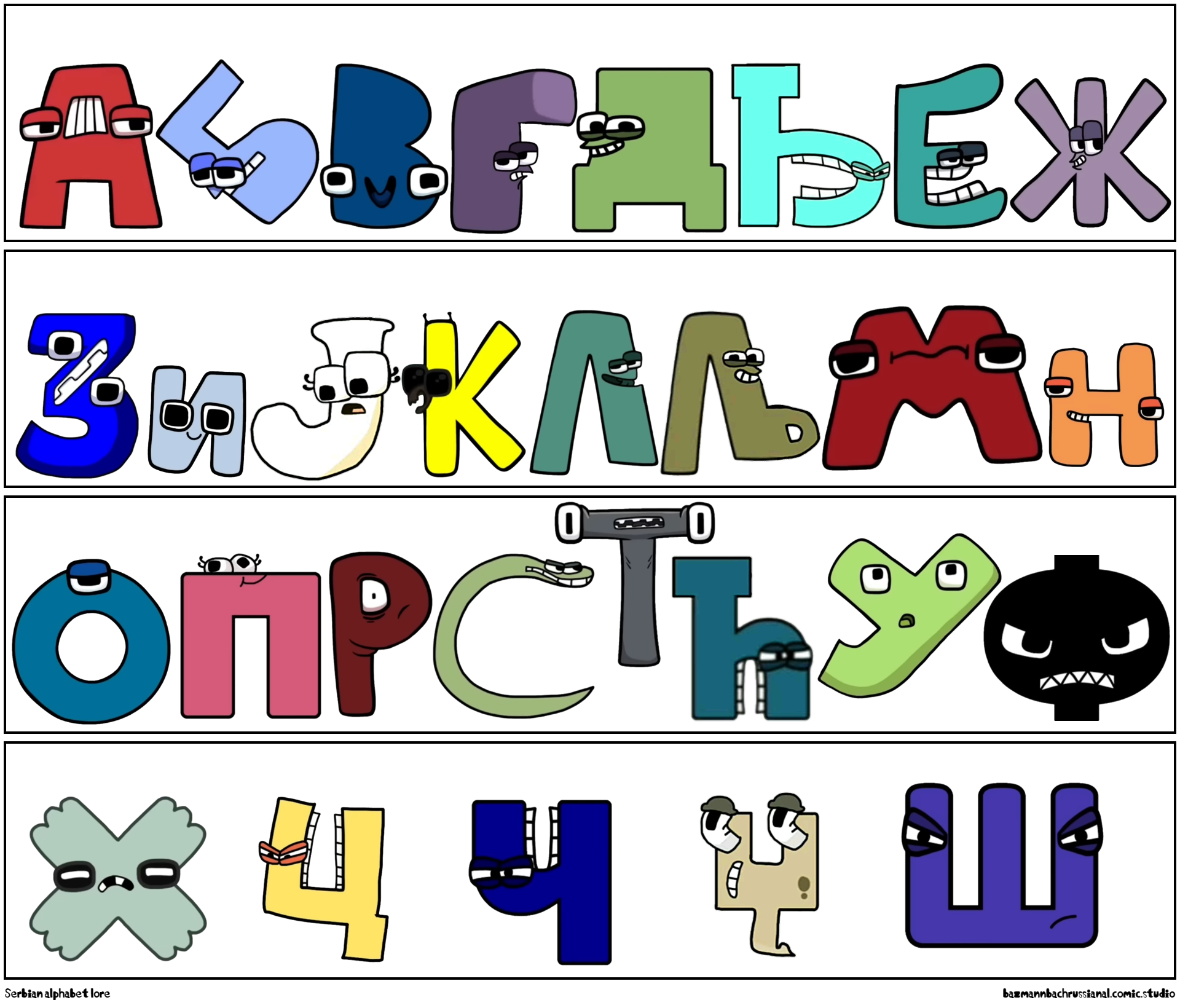 Azbuka Lore/ Serbian Alphabet Lore Season One by Occyteen on DeviantArt