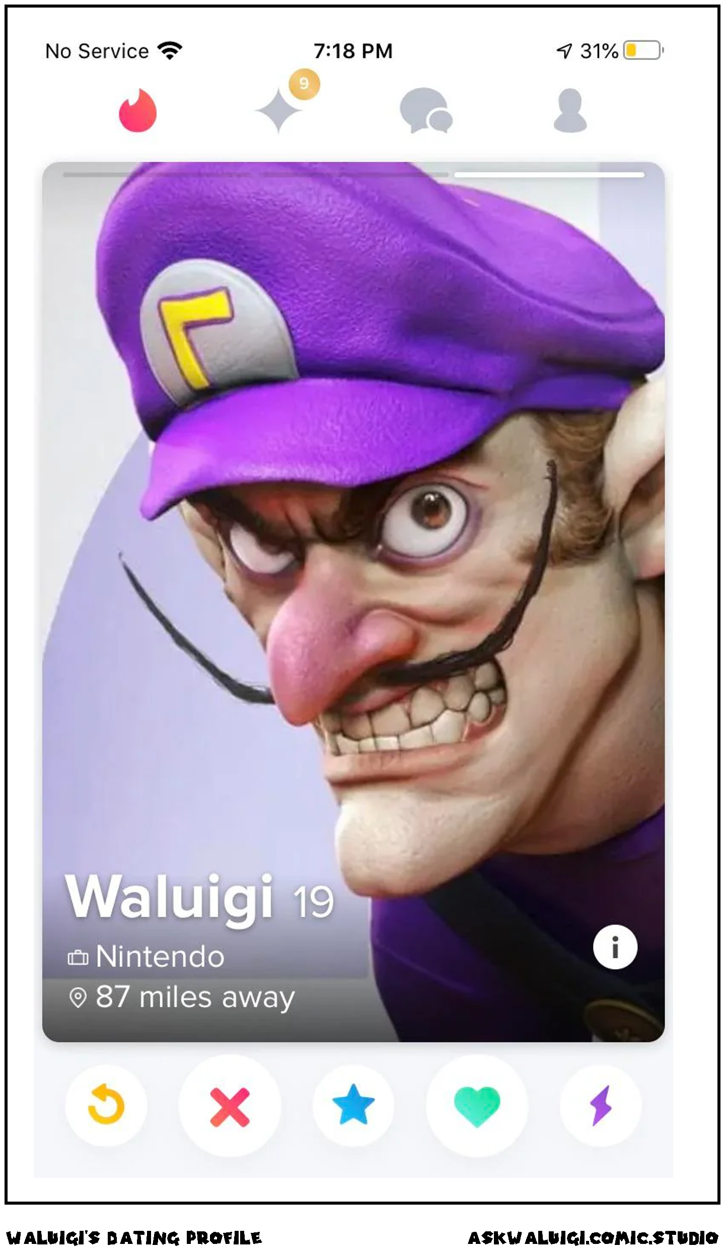 Waluigi's Dating Profile