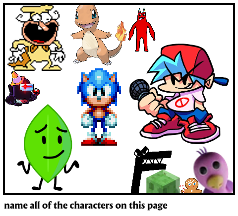 name all of the characters on this page