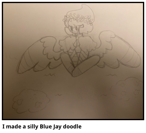 I made a silly Blue Jay doodle 