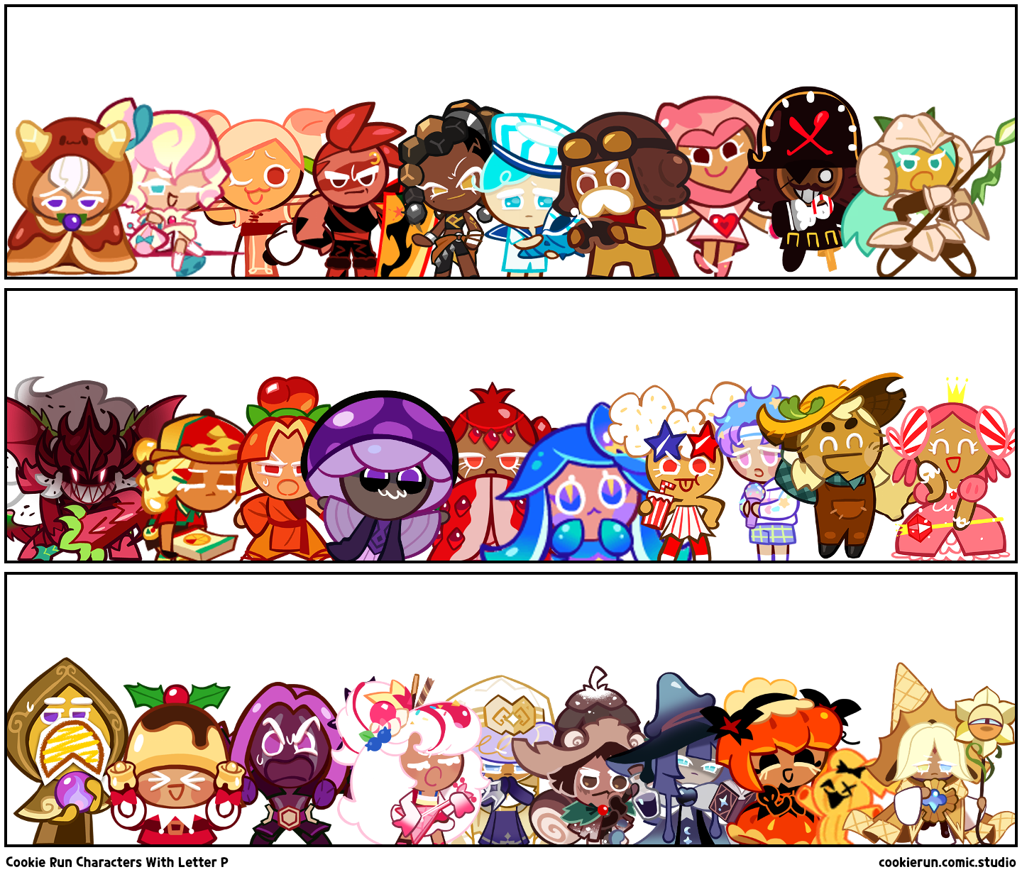 Cookie Run Characters With Letter P