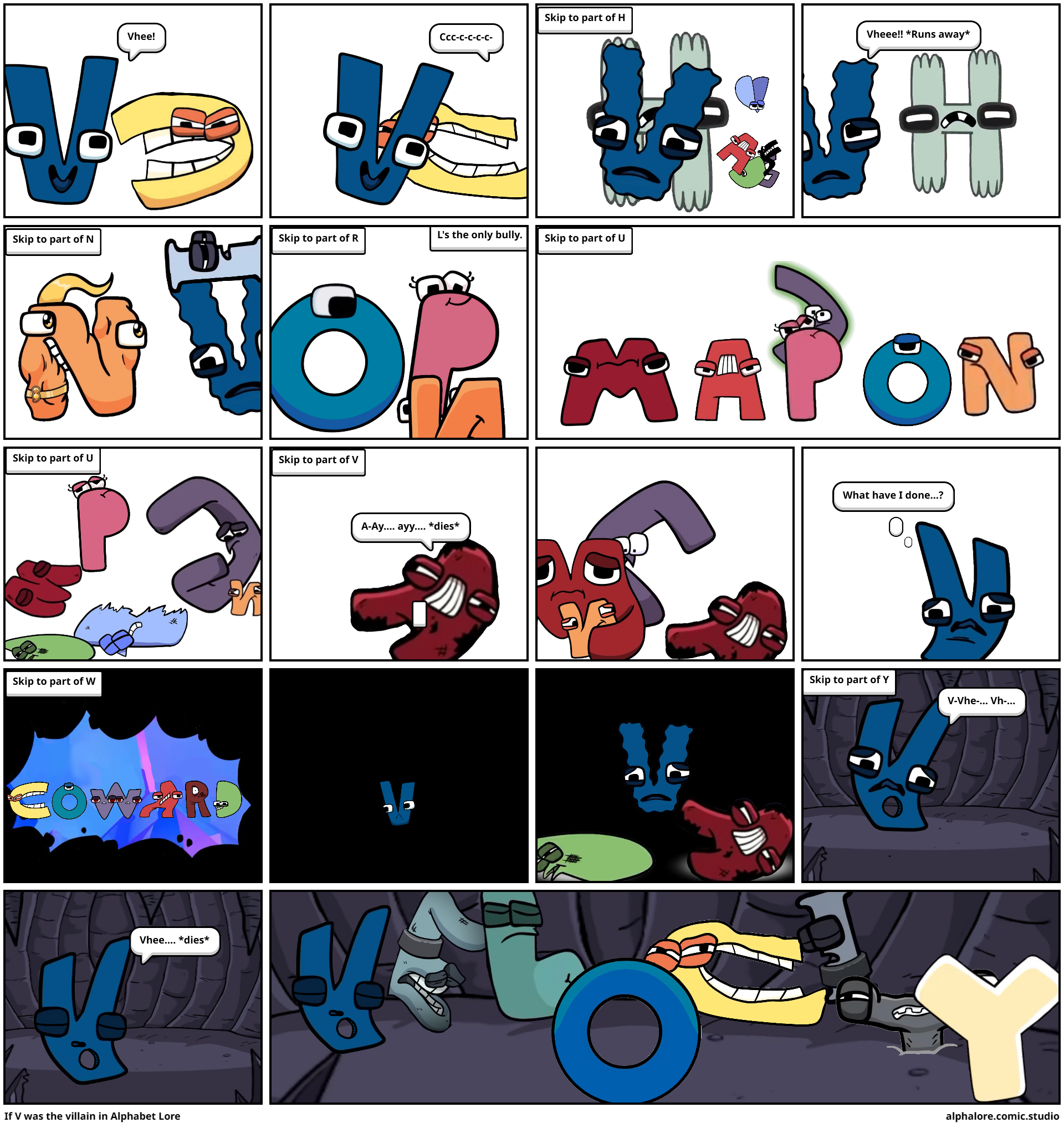 Alphabet Lore But N Is The Villain (Part 1) - Comic Studio