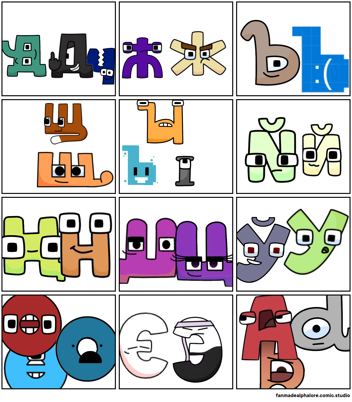 Fanmade Alphabet Lore Comic Studio - make comics & memes with Fanmade Alphabet  Lore characters
