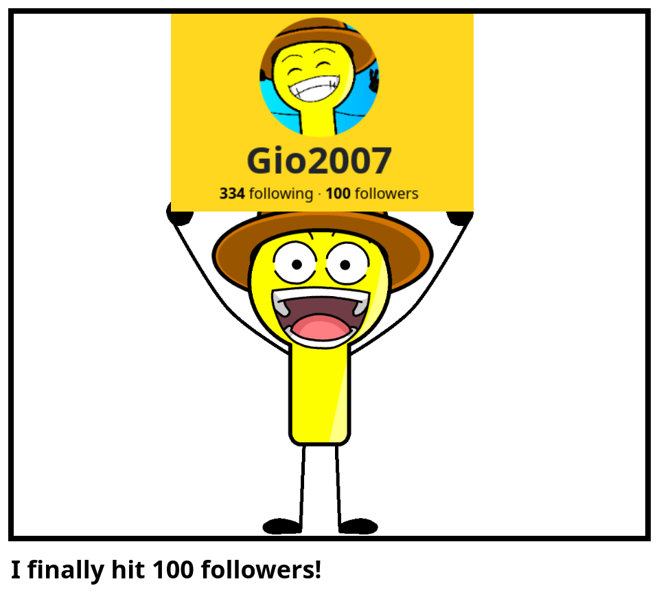 I finally hit 100 followers!