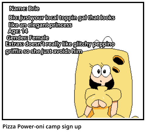 Pizza Power-oni camp sign up