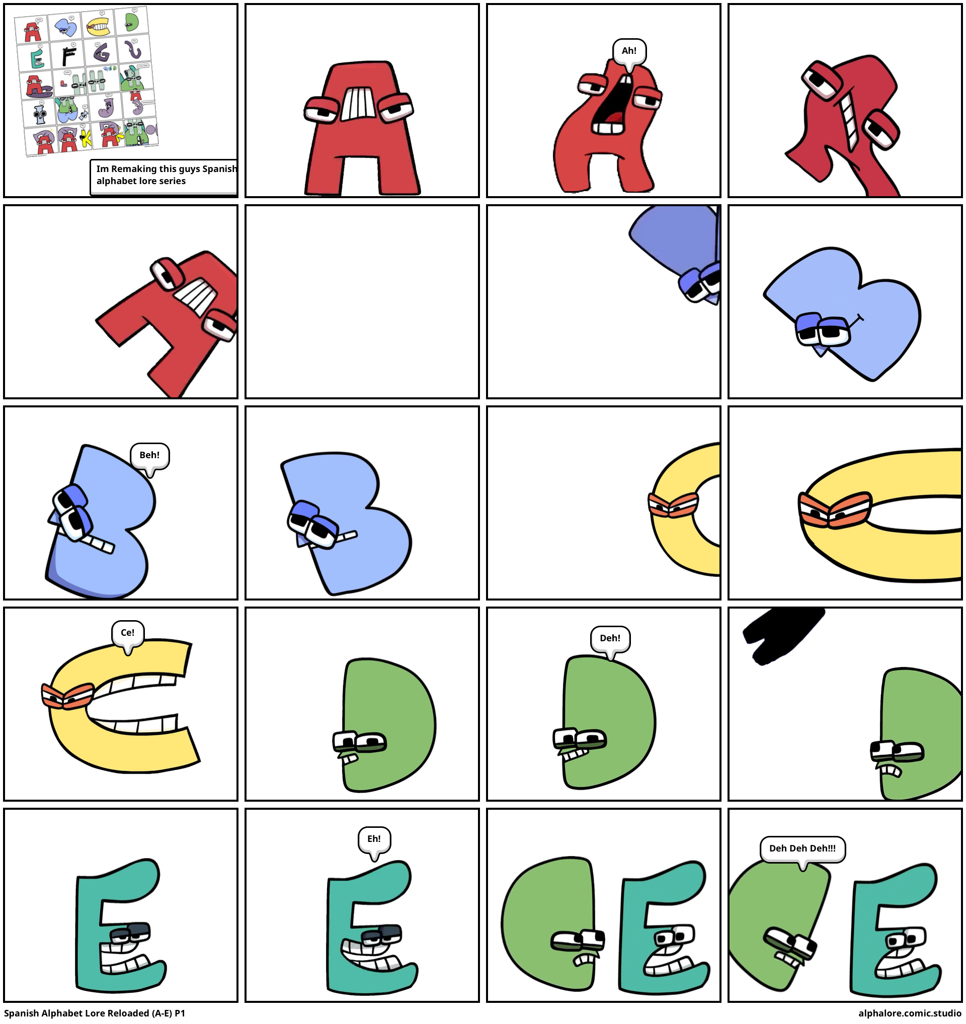 a comic from Spanish alphabet lore comic studio (Free to Dub) :  r/alphabetfriends