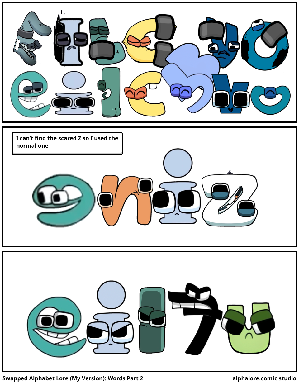 Which Z will I use in my Swapped Alphabet Lore? - Comic Studio