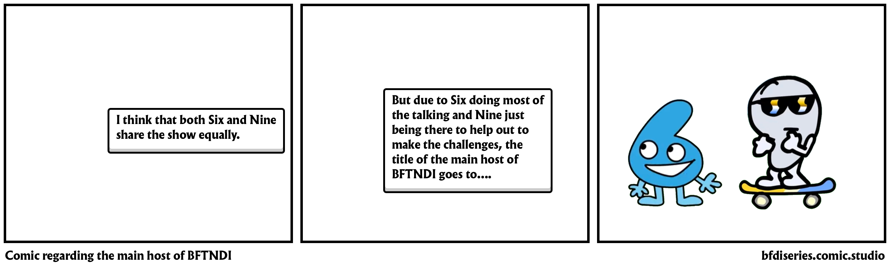 Comic regarding the main host of BFTNDI
