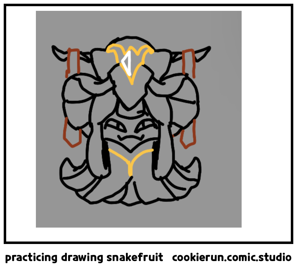 practicing drawing snakefruit