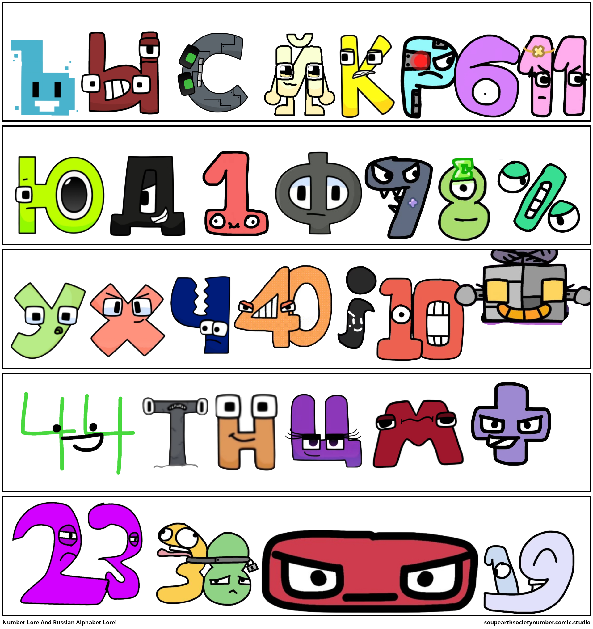 number lore and alphabet lore - Comic Studio
