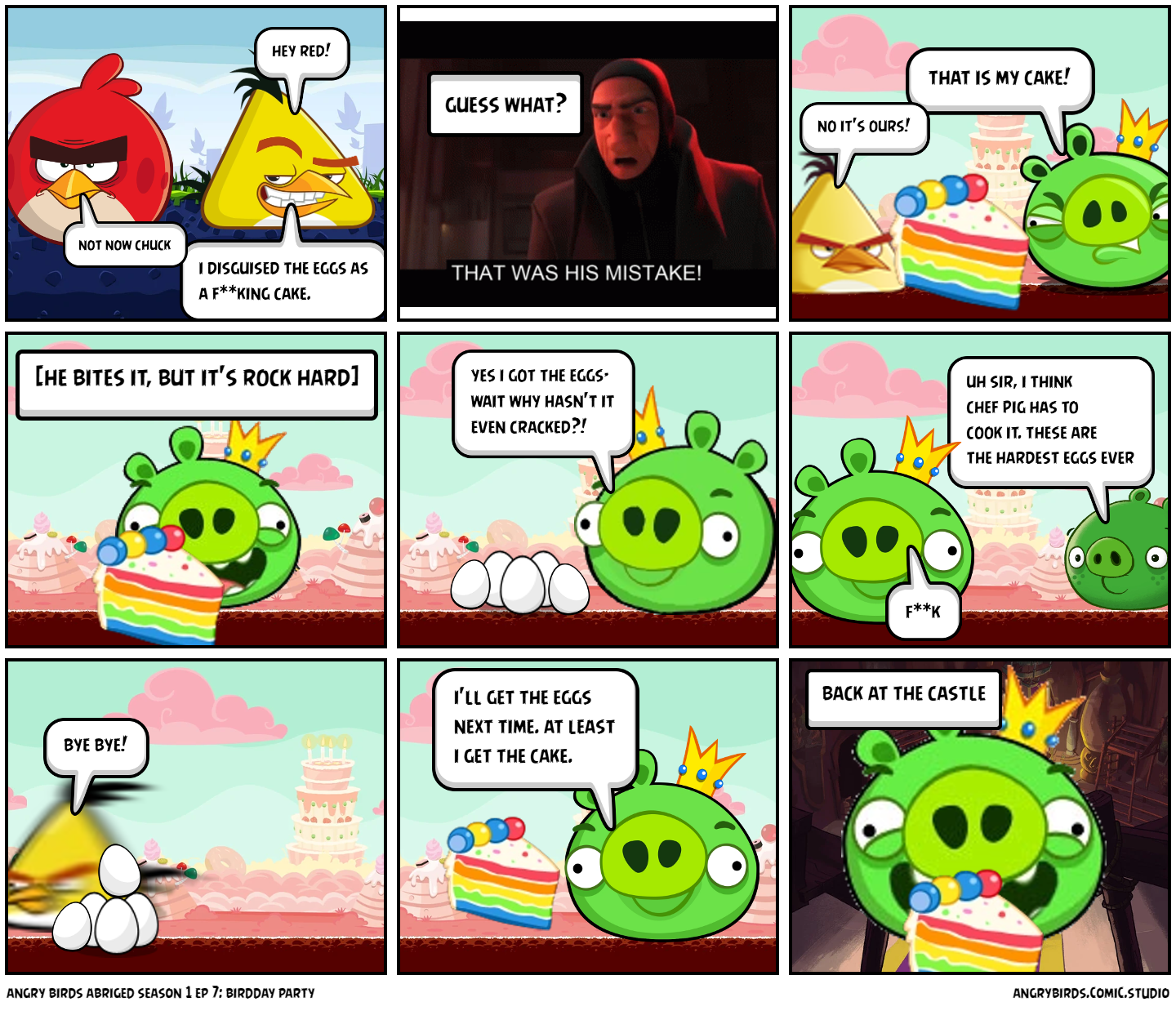 angry birds abriged season 1 ep 7: birdday party