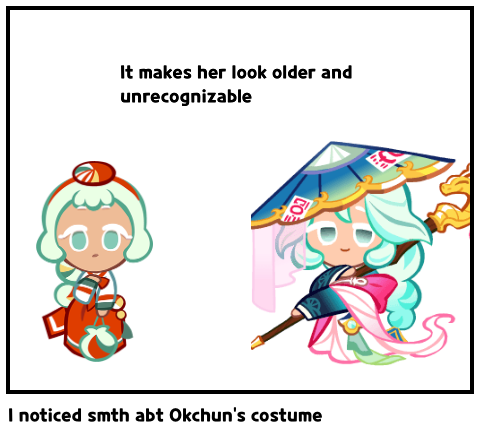 I noticed smth abt Okchun's costume