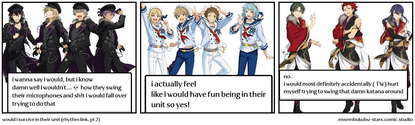 would i survive in their unit (rhythm link, pt 2)