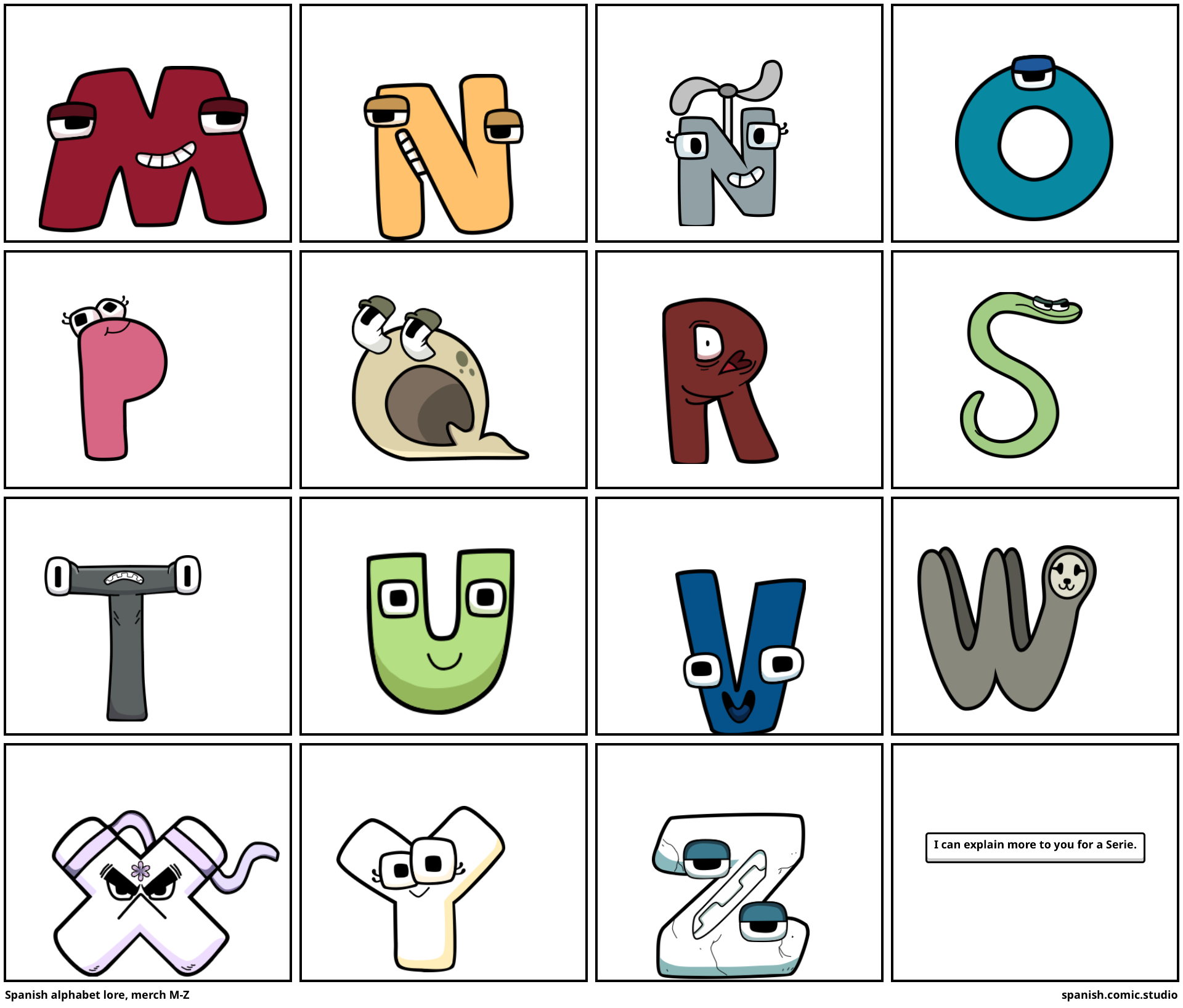 Spanish alphabet lore A. - Comic Studio