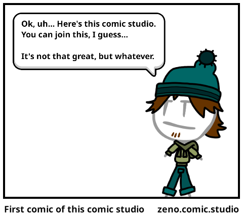 First comic of this comic studio