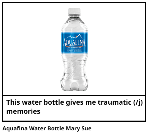 Aquafina Water Bottle Mary Sue