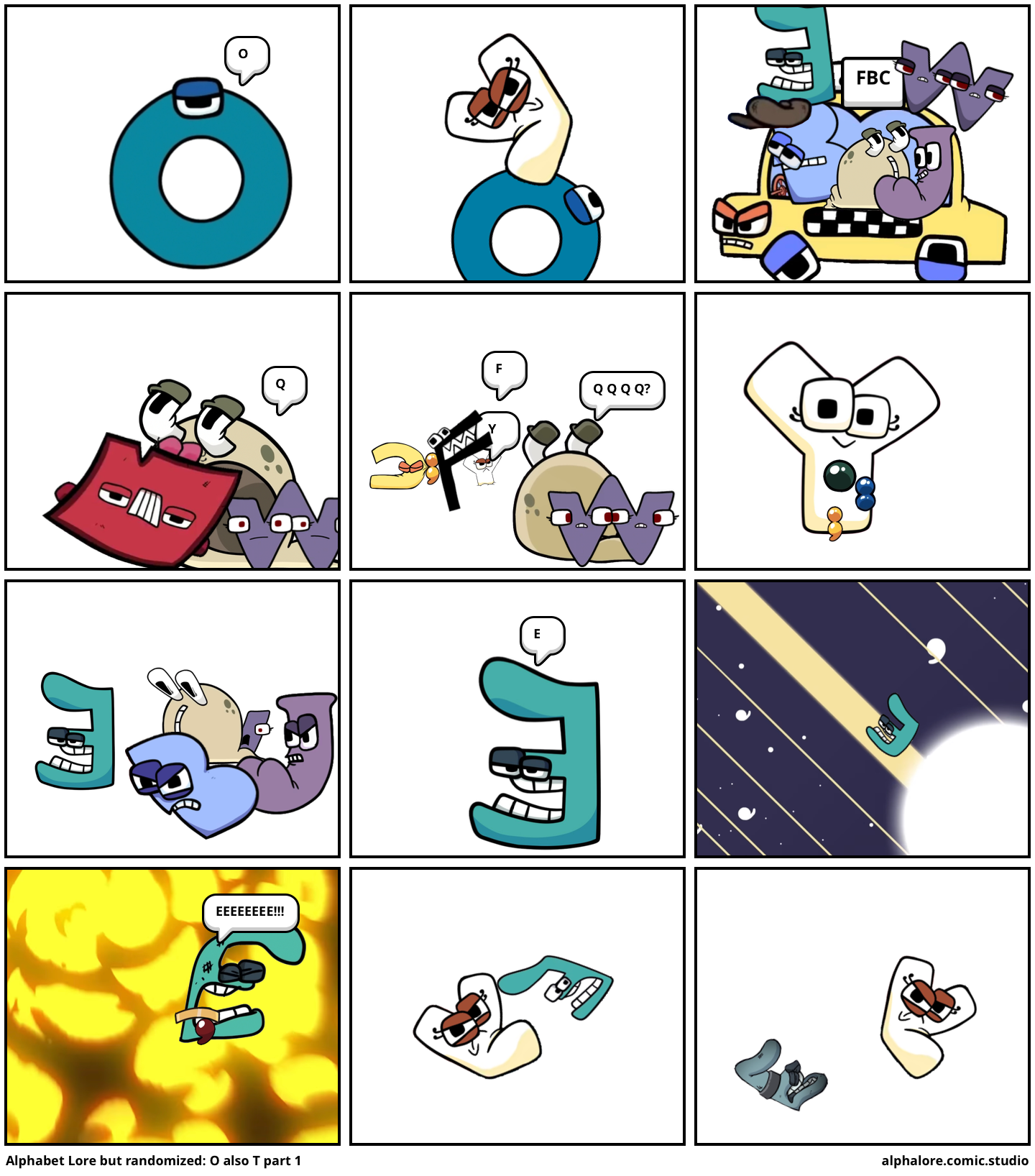 Alphabet Lore but randomized: Q-U - Comic Studio